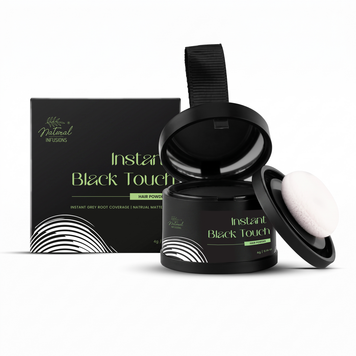 Black Hair Touchup Powder Naturally | Cover Grey Roots Fast
