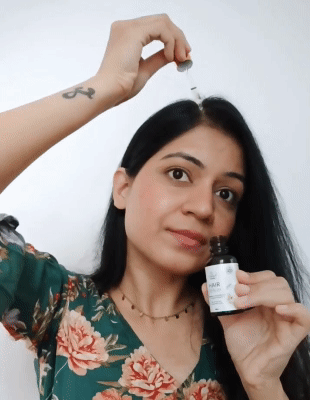Apply serum directly to a non-oily scalp.
