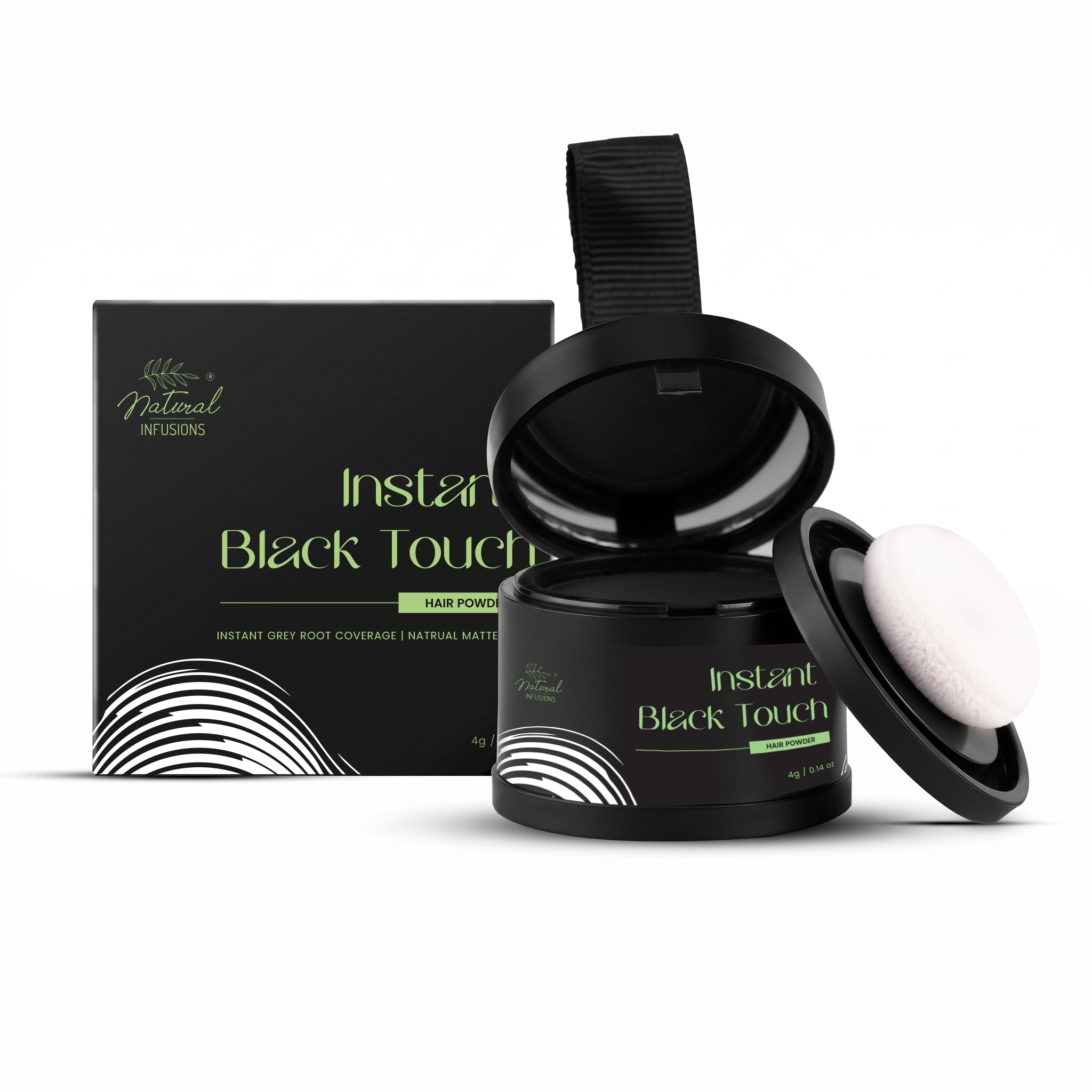 Instant Black Touch Hair Root Touch Up Powder | Instant Grey Hair Coverage