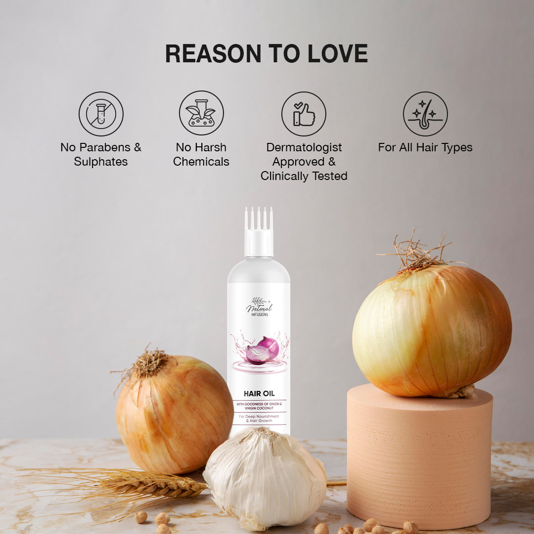 Hair Health & Deep Nourishment Onion Hair Oil, 100ml