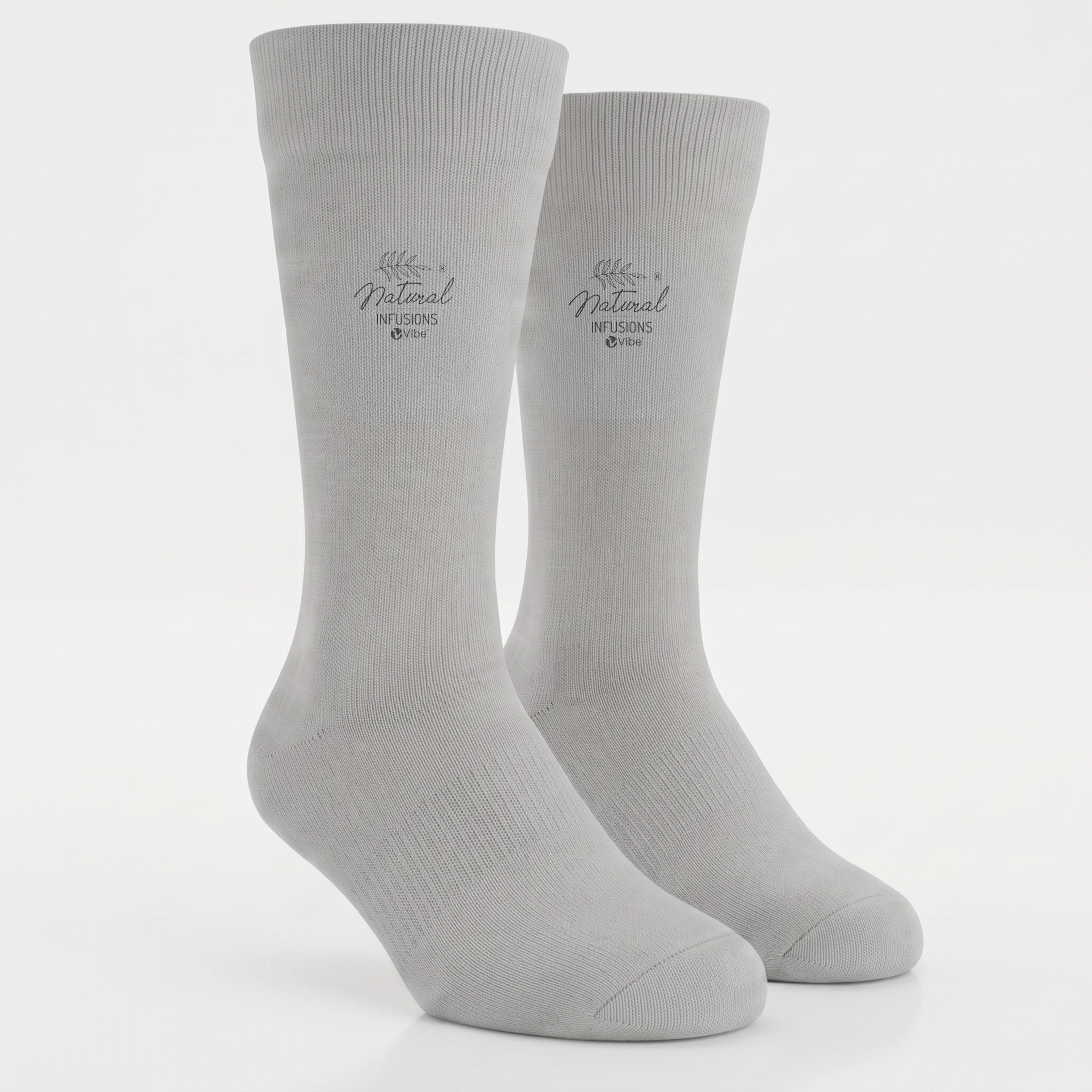 Natural Infusions Vibe Bedtime Pain Comfort Socks | Soft Night Comfort Socks for Men & Women | Comfortable Socks for Rest & Sleep | Grey | 1 Pair